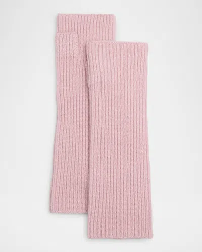 Sofia Cashmere Ribbed Cashmere Handwarmers In Purple