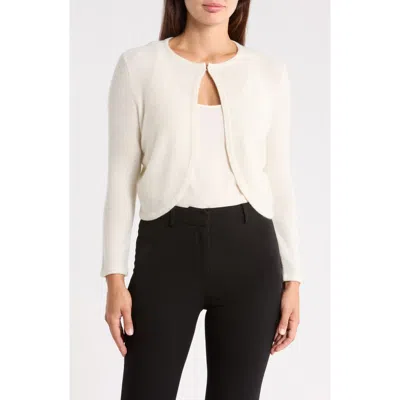 Sofia Cashmere Sequin Cashmere Blend Bolero Cardigan In White