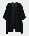 Sofia Cashmere Sequin Cashmere Knit Cape In Black