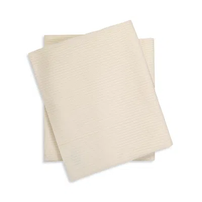 Sofia Cashmere Shaker Ribbed Throw Blanket In Brown