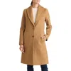 Sofia Cashmere Shawl Collar Wool Blend Coat In Camel