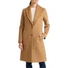Sofia Cashmere Shawl Collar Wool Coat In Brown