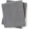 Sofia Cashmere Sienna Waffle Knit Cashmere Throw Blanket In Gray
