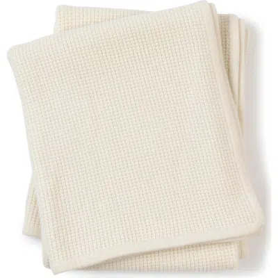 Sofia Cashmere Sienna Waffle Knit Cashmere Throw Blanket In Neutral