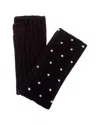 Sofia Cashmere Sofiacashmere 2x2 Rib Fingerless Cashmere Glove In Black