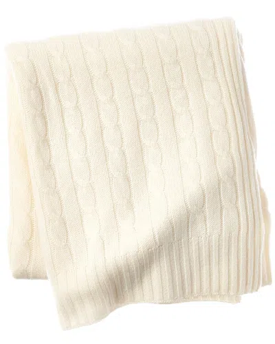 Sofia Cashmere Sofiacashmere 6ply Classic Cashmere-blend Throw In White