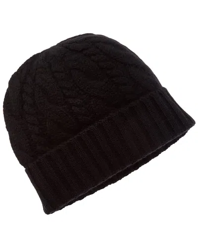 Sofia Cashmere Sofiacashmere Cable Cashmere Hat In Black