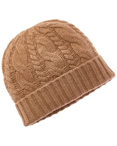 Sofia Cashmere Sofiacashmere Cable Cashmere Hat In Brown