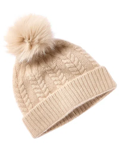 Sofia Cashmere Sofiacashmere Cable Cashmere Hat In Brown