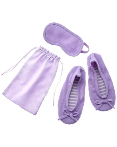 Sofia Cashmere Sofiacashmere Cashmere Ballet Slipper & Eye Mask Set With Drawstring Pouch