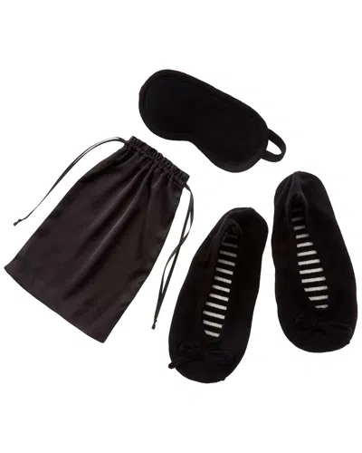 Sofia Cashmere Sofiacashmere Cashmere Ballet Slipper & Eye Mask Set With Drawstring Pouch In Multi