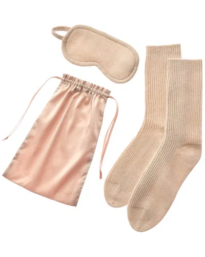 Sofia Cashmere Sofiacashmere Cashmere Eye Mask & Sock Set With Drawstring Pouch