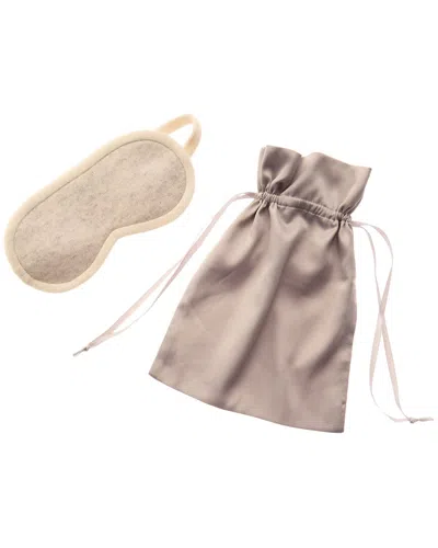 Sofia Cashmere Sofiacashmere Cashmere Eye Mask With Drawstring Pouch In Purple