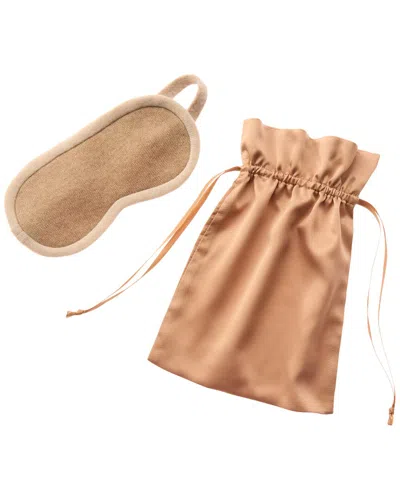 Sofia Cashmere Sofiacashmere Cashmere Eye Mask With Drawstring Pouch In Purple