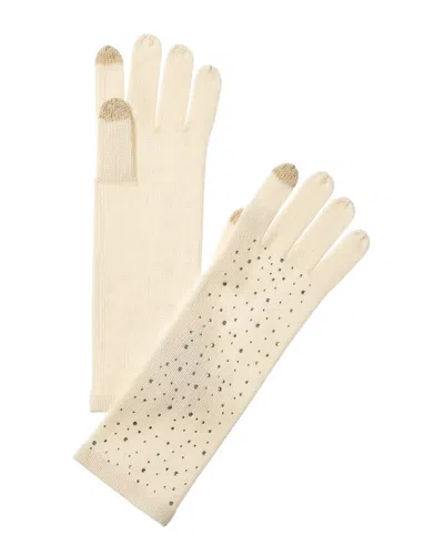 Sofia Cashmere Cashmere Heatset Mid-length Gloves In Neutral