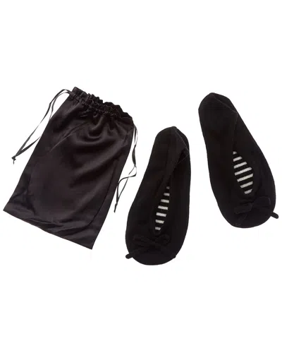 Sofia Cashmere Sofiacashmere Cashmere Knitted Ballet Slipper With Drawstring Pouch In Multi