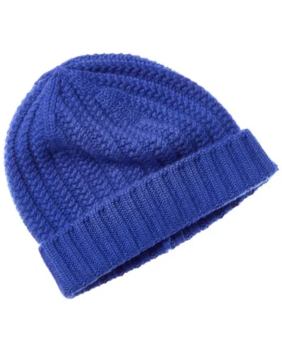 Sofia Cashmere Sofiacashmere Chunky Textured Cashmere Hat In Blue