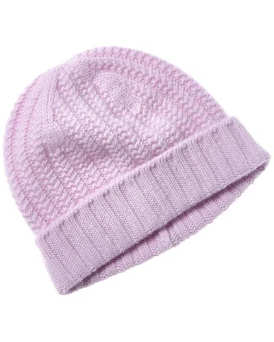 Sofia Cashmere Sofiacashmere Chunky Textured Cashmere Hat In Purple