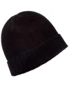 Sofia Cashmere Sofiacashmere Chunky Textured Shaker Cashmere Hat In Black