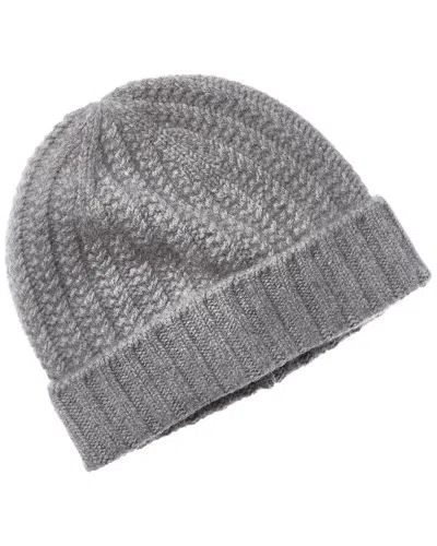 Sofia Cashmere Sofiacashmere Chunky Textured Shaker Cashmere Hat In Gray