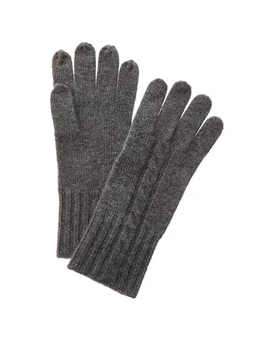 Sofia Cashmere Sofiacashmere Classic Cable Cashmere Gloves In Transparent