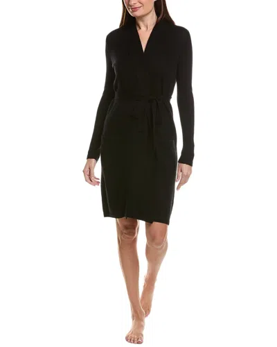 Sofia Cashmere Sofiacashmere Classic Jersey Robe In Black