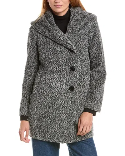 Sofia Cashmere Sofiacashmere Cocoon Wool & Alpaca-blend Coat In Gray