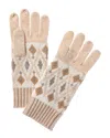 Sofia Cashmere Sofiacashmere Fairisle Lurex Wool & Cashmere-blend Glove In Multi