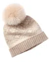 Sofia Cashmere Sofiacashmere Fairisle Wool & Cashmere-blend Hat In Sand