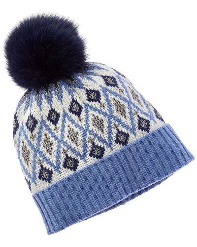 Sofia Cashmere Sofiacashmere Fairisle Wool & Cashmere-blend Hat In Multi