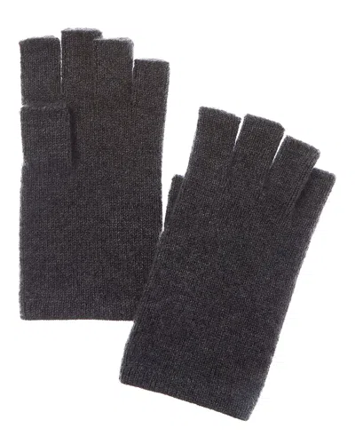 Sofia Cashmere Sofiacashmere Fingerless Cashmere Gloves In Grey