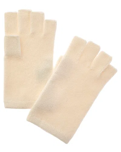 Sofia Cashmere Sofiacashmere Fingerless Cashmere Gloves In Neutral