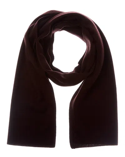 Sofia Cashmere Sofiacashmere Full Needle Rib Wool & Cashmere-blend Scarf In Brown