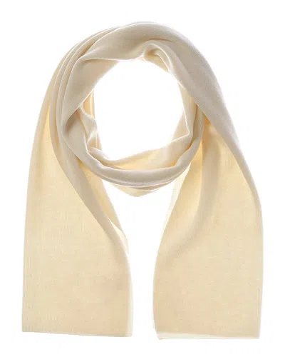 Sofia Cashmere Sofiacashmere Full Needle Rib Wool & Cashmere-blend Scarf In Neutral
