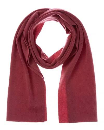 Sofia Cashmere Sofiacashmere Full Needle Rib Wool & Cashmere-blend Scarf In Red
