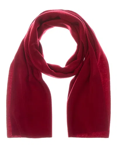 Sofia Cashmere Sofiacashmere Full Needle Rib Wool & Cashmere-blend Scarf In Red