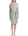 Sofia Cashmere Sofiacashmere Herringbone Texture Cashmere& Wool-blend Robe In Gray