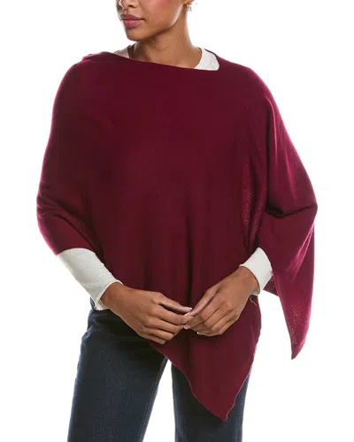 Sofia Cashmere Sofiacashmere Jersey Solid Wool & Cashmere-blend Poncho In Red