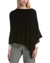 Sofia Cashmere Sofiacashmere Jersey Wool & Cashmere-blend Poncho In Black