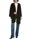 Sofia Cashmere Sofiacashmere Knit Wool & Cashmere-blend Cape In Black