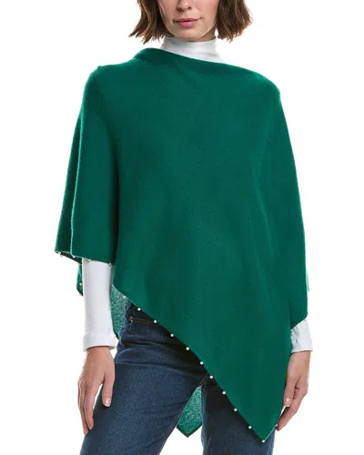 Sofia Cashmere Sofiacashmere Knit Wool & Cashmere-blend Poncho In Green