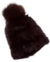 Sofia Cashmere Sofiacashmere Knitted Hat In Brown