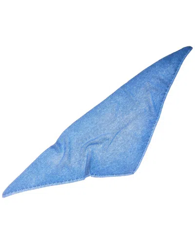 Sofia Cashmere Sofiacashmere Links Stitch Cashmere Bandana In Blue