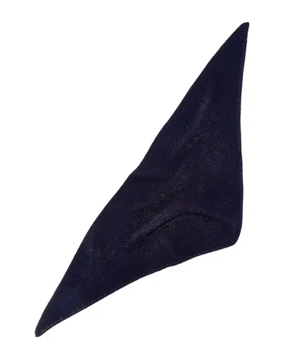 Sofia Cashmere Sofiacashmere Links Stitch Cashmere Bandana In Blue