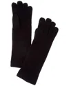 Sofia Cashmere Sofiacashmere Long Touch Screen Cashmere Gloves In Black