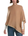 Sofia Cashmere Sofiacashmere Lurex Tipped Wool & Cashmere-blend Poncho In Brown