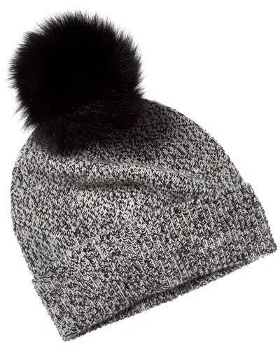 Sofia Cashmere Sofiacashmere Marl Cashmere Hat In Black