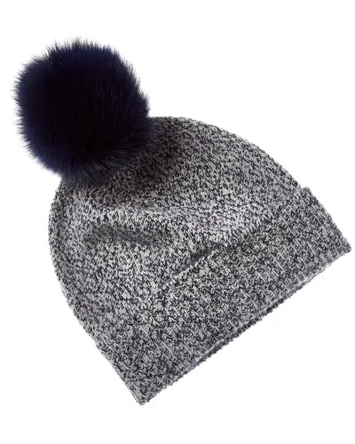 Sofia Cashmere Sofiacashmere Marl Cashmere Hat In Navy