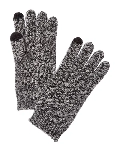 Sofia Cashmere Sofiacashmere Marl Texting Cashmere Glove In Black