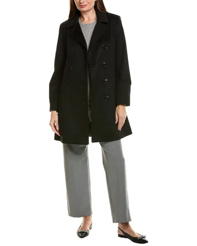 Sofia Cashmere Sofiacashmere Modern Wool & Cashmere-blend Trench Coat In Blue